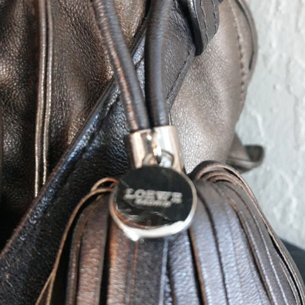 Loewe Flamenco Tassel Bronze Napa Leather Shoulder Bag